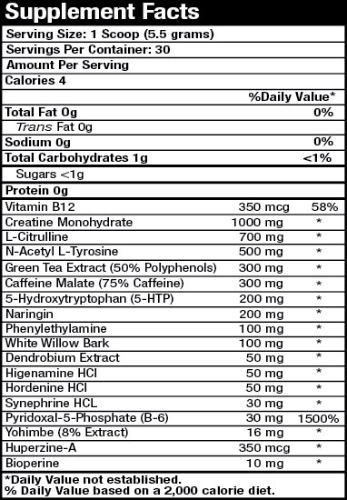 Cannibal Ferox Supplement Facts Cannibal Ferox Supplement Facts