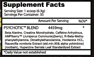 Insane Labs Budle Pack - Supplement Facts - 02