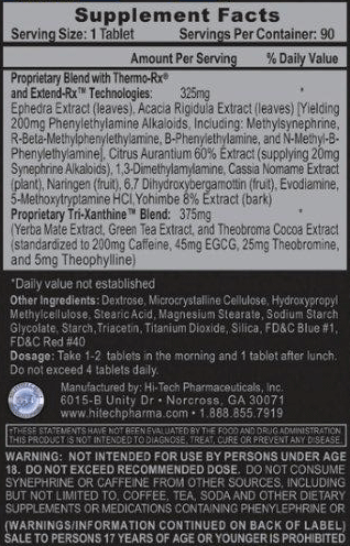 Hi-Tech Pharmaceuticals Lipodrene Hardcore 1