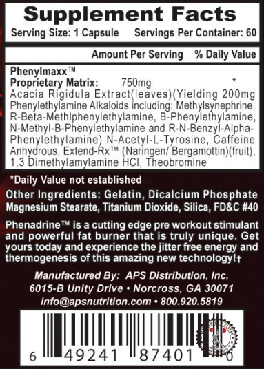 APS Phenadrine состав